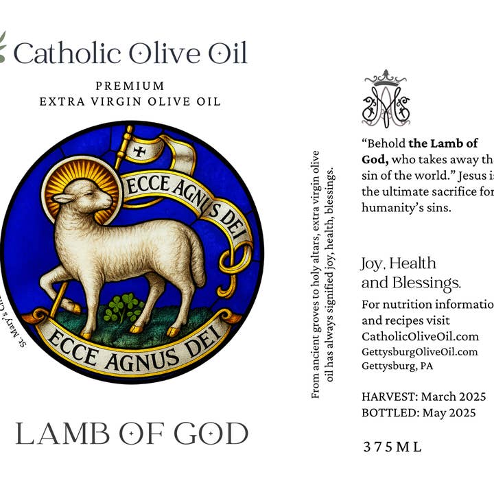 Catholic Olive OIl - Wholesale Olive Oil - Lamb of God Extra Virgin Olive Oil2