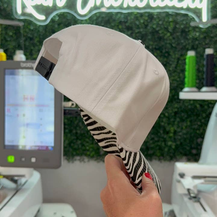 Rain Embroidery - Wholesale Trucker Hat - Women's - Zebra Bill Trucker Hat (blank)1