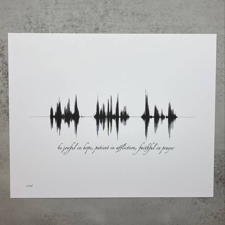 Var glad ljudvåg väggkonsttryck 8x10in kristen modern för wholesale av The Soundwave Booth