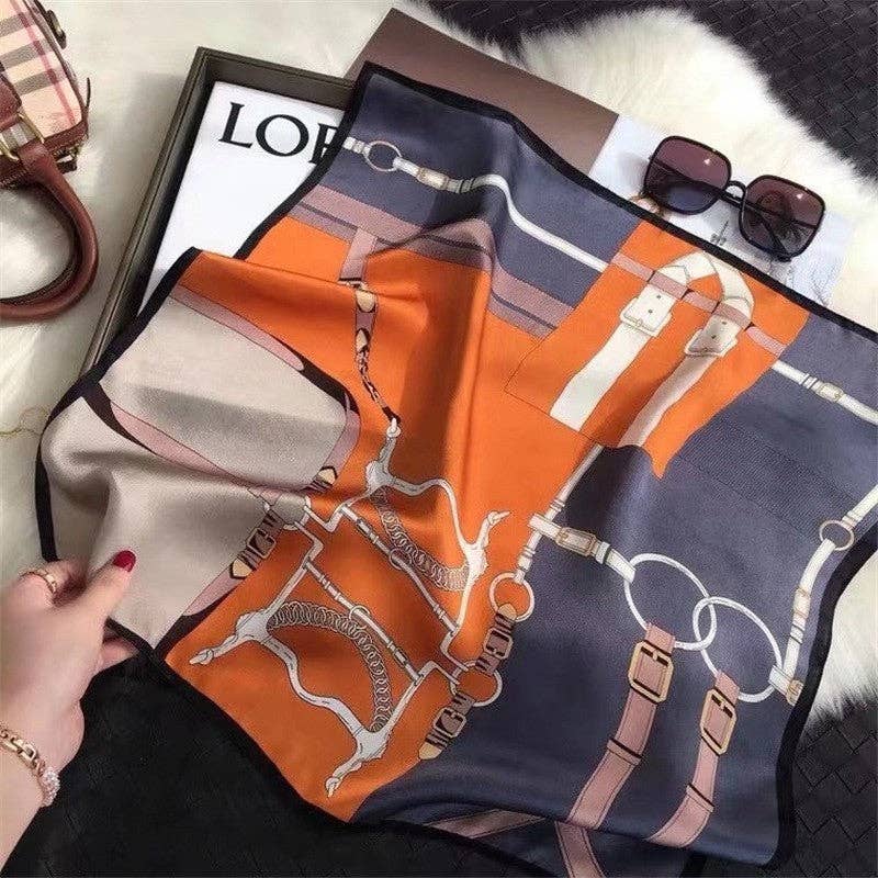 Marayn - Wholesale Scarf – Women's - Retro Chic 70cm Silk Scarf for Timeless Style18