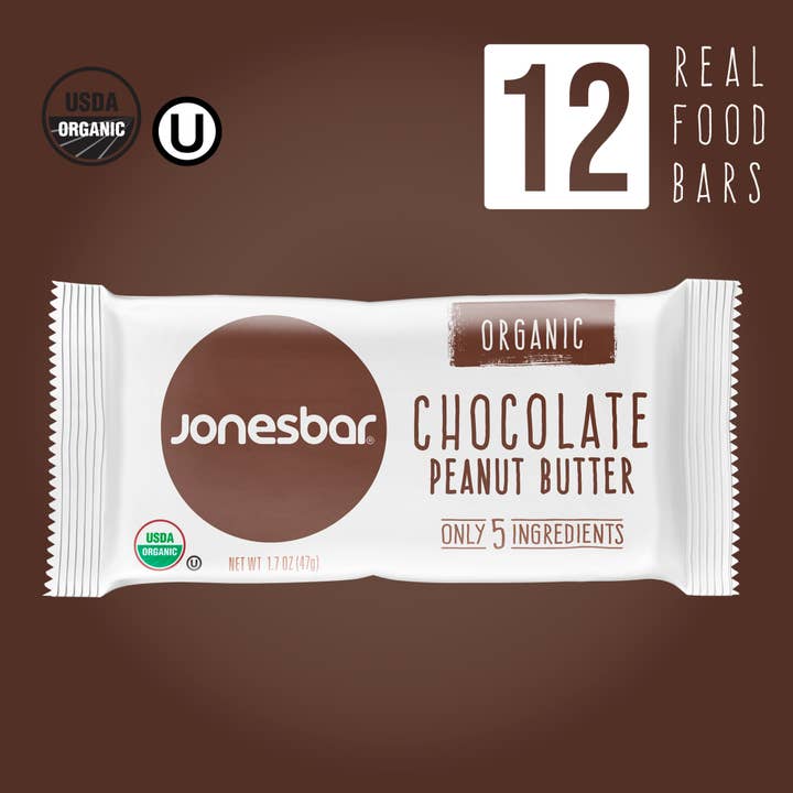 Jonesbar - Wholesale Snack Bar - JONESBAR Chocolate Peanut Butter Organic Fruit & Nut Bar2