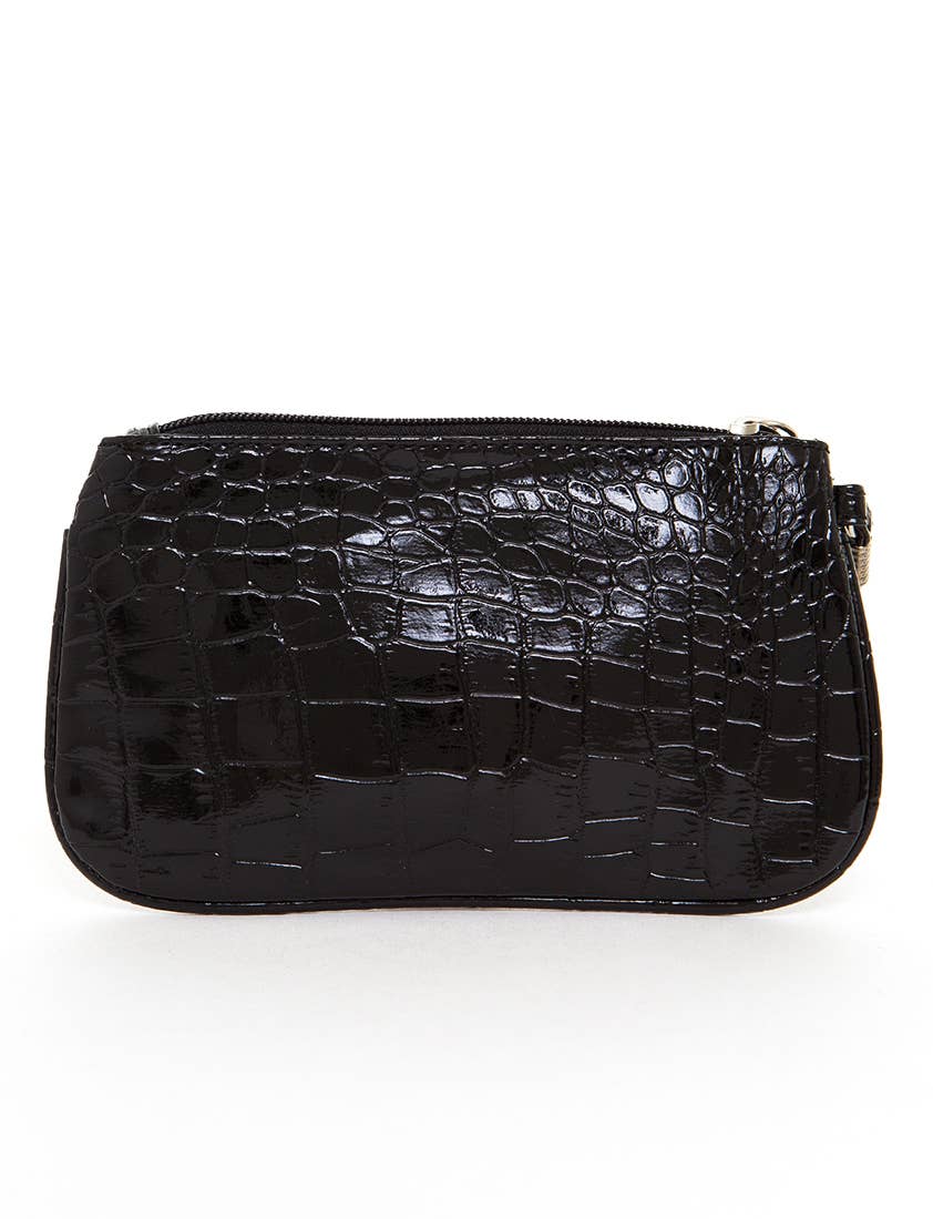 AMPERE CREATIONS - Wholesale Wristlet - Brighton Vegan Leather Inspired Croco Imitation Wristlet Bag6