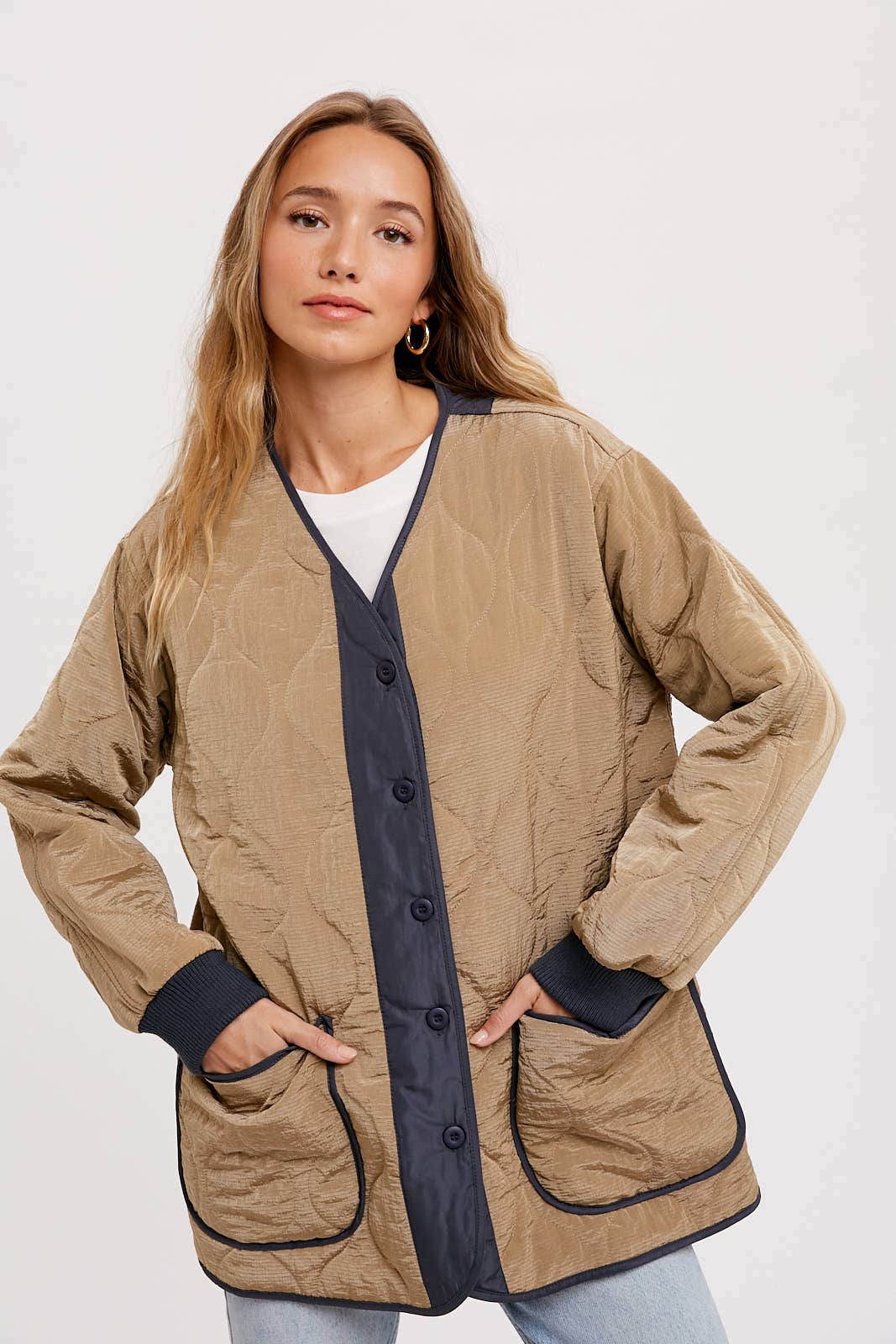 Bluivy - Wholesale Jacket - Women's - BUTTON UP QUILTED JACKET1