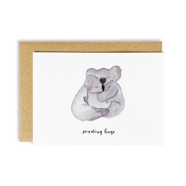 Carte d'amitié Koala pour la vente par The Wattle Studio