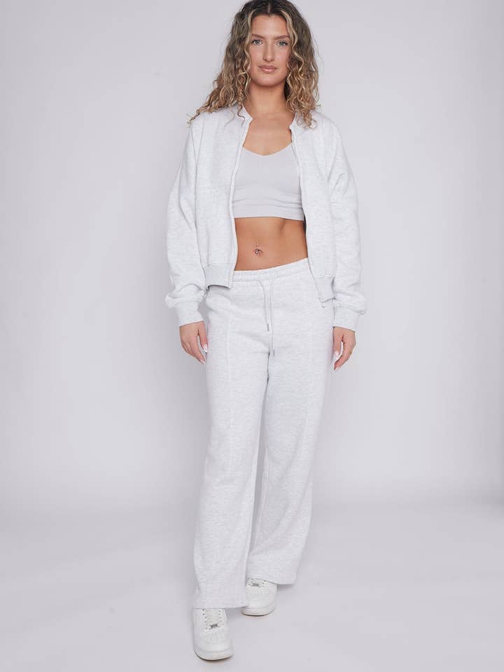 AX Labels - Wholesale Top & Pant Set (NOT Loungewear) - Women's - Oversized Bomber Style Fleece Zipper Co-ord4
