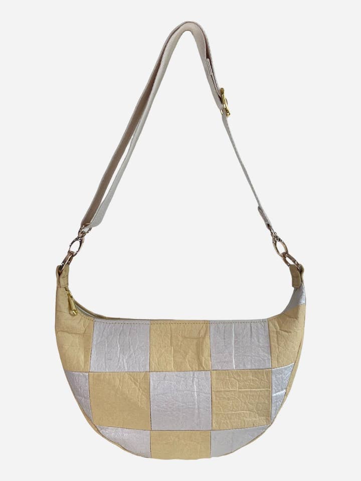 Milo, Checkered Patchwork Marigold/Pearl for wholesale by Ceibo