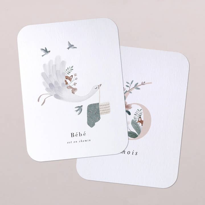Babybauch-Meilensteinkarten – Wald für den Großhandel von Cotton Bird