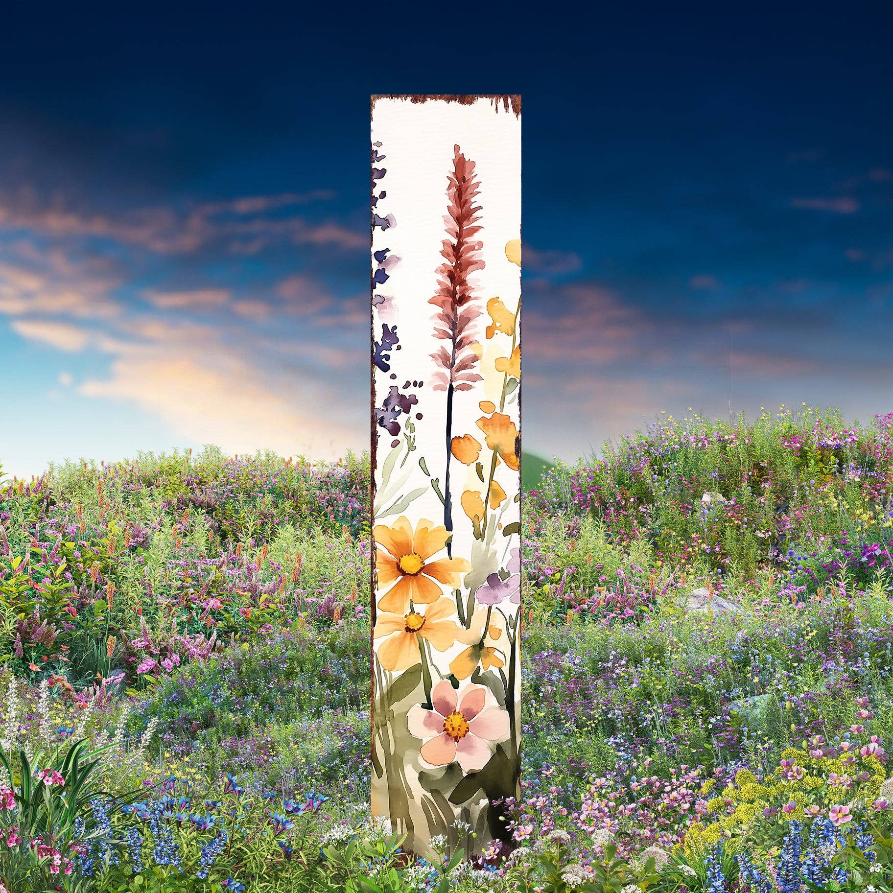 TX USA Corporation - Wholesale Garden/lawn stake - Summer Wildflower Garden Stake | Welcome Outdoor Farmhouse Floral Yard Sign2