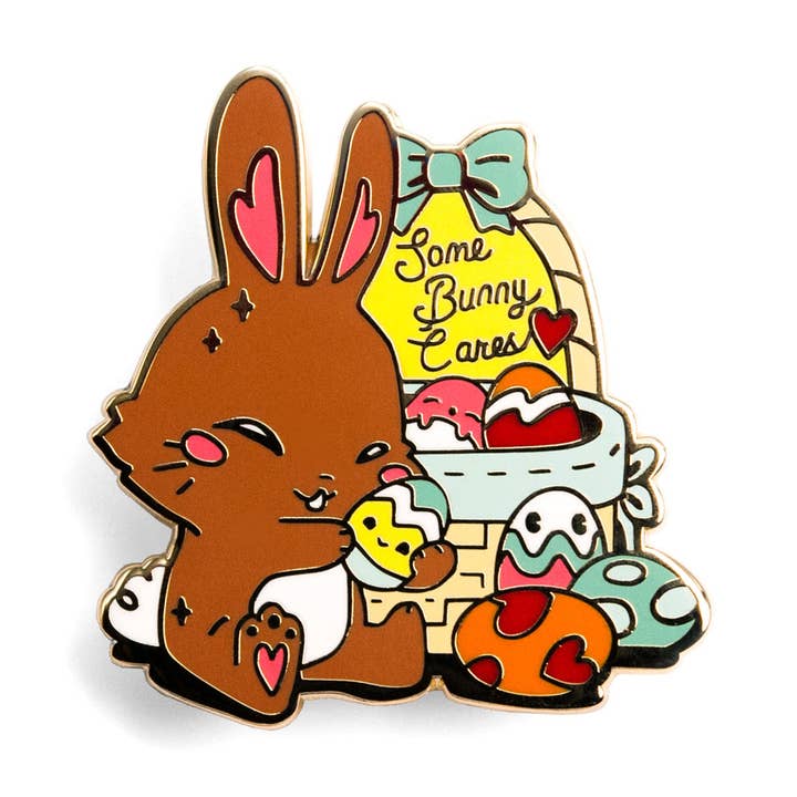 Some Bunny Cares Enamel Pin, vaderdagcadeau, konijn voor wholesale door Flair Fighter