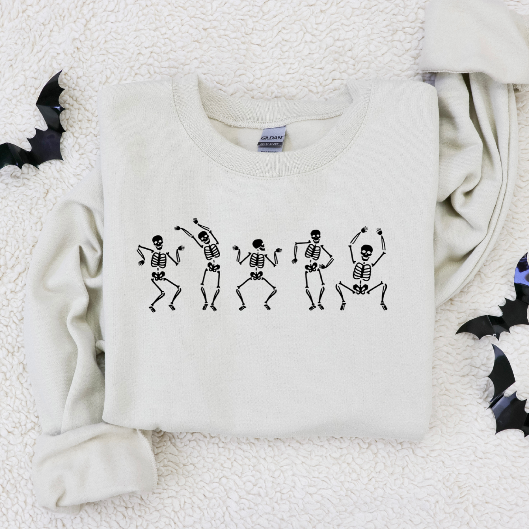 Trendznmore - Modern Graphic Apparel – wholesale Sweatshirt med tryck - Dam – Dans Skelett Halloween Sweat1