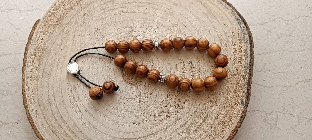 Kalliopi P. Giannoula - Poppygshop – wholesale Beaded bracelet – 21-23 Olive Tree Worry Beads7