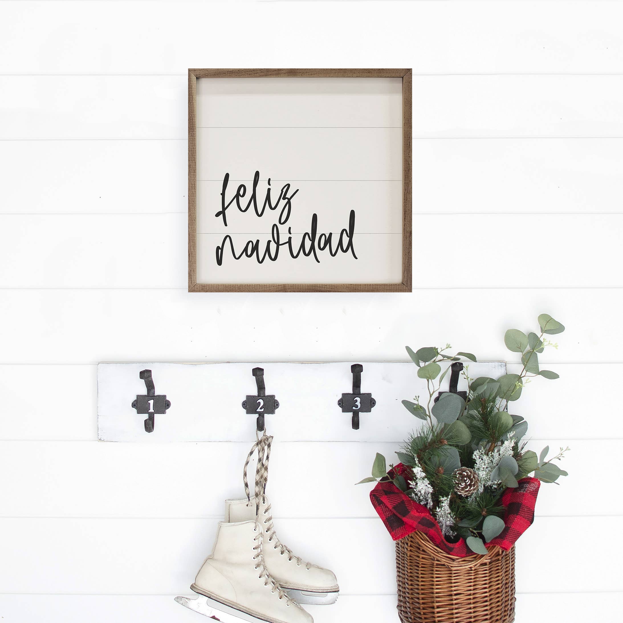 Kendrick Home - Wholesale Sign - Feliz Navidad White2