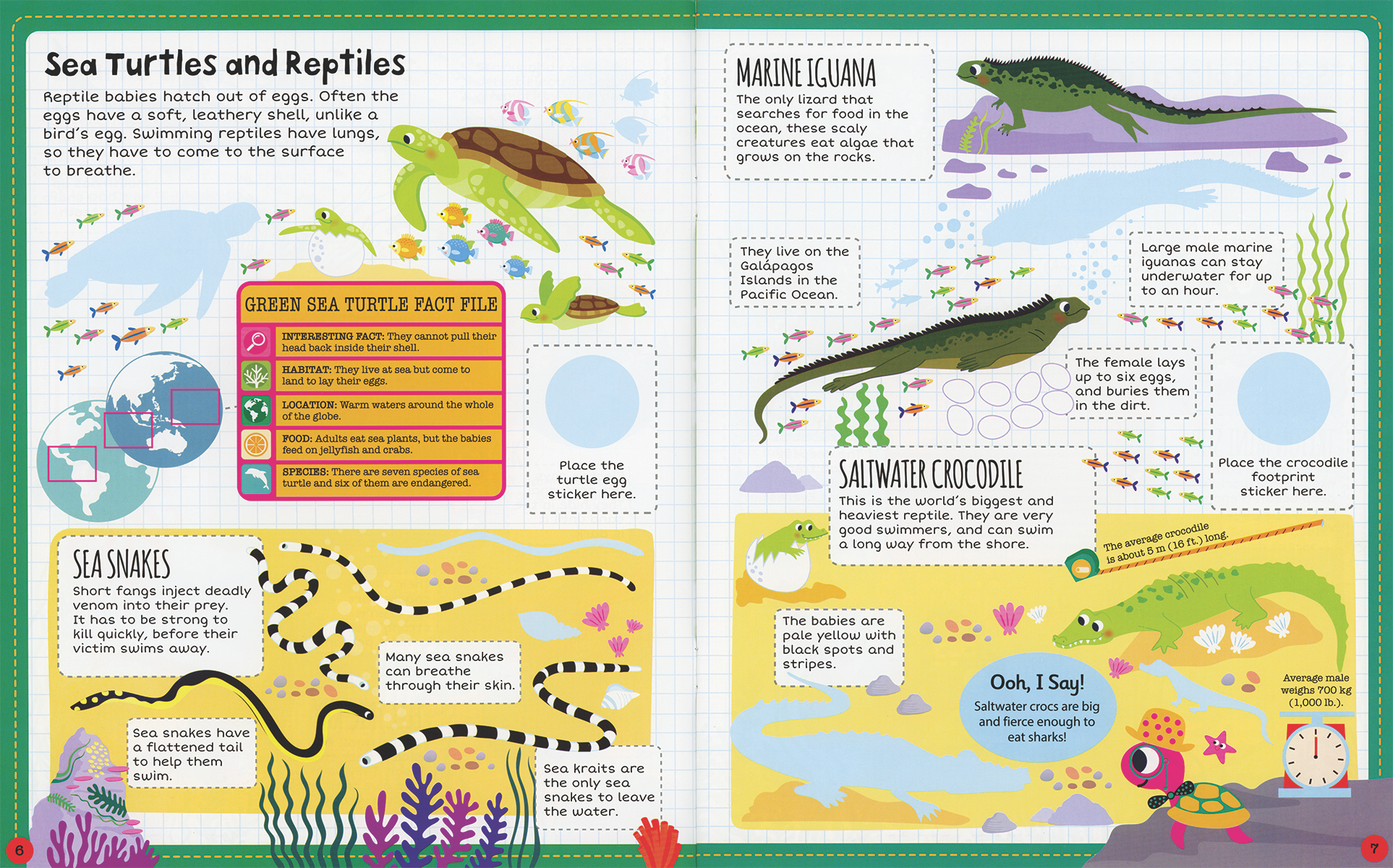 EDC Publishing - Vente Autocollant - Enfant et bébé - Faits sur les autocollants océaniques1