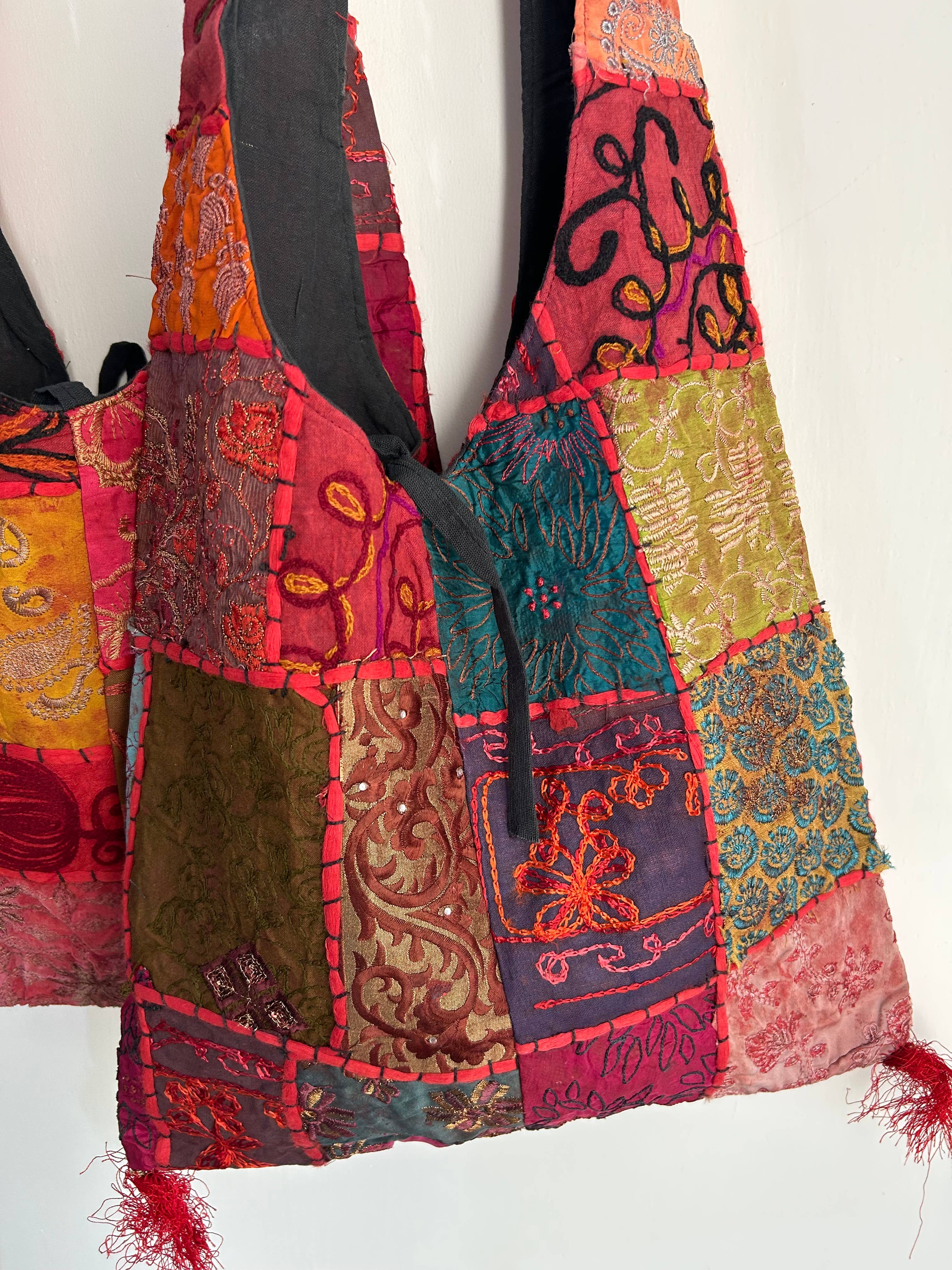 Meghcraft - Vendita all'ingrosso Borsa tote - Donna - Borsa Jhola Patchwork Vintage Indiano - Borsa a Tracolla Borsa Boho7