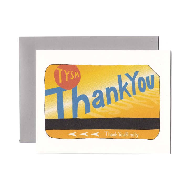 NYC Subway MetroCard “Thank You” Card for wholesale by Nowhere In Paradise