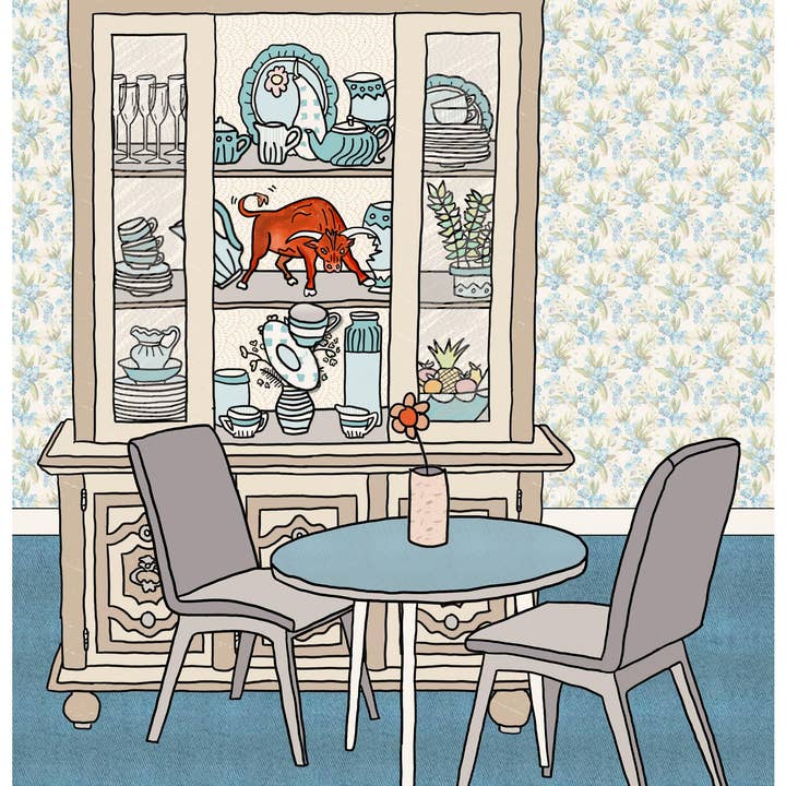jessie husband - Wholesale Art Print - Bull in a china closet0