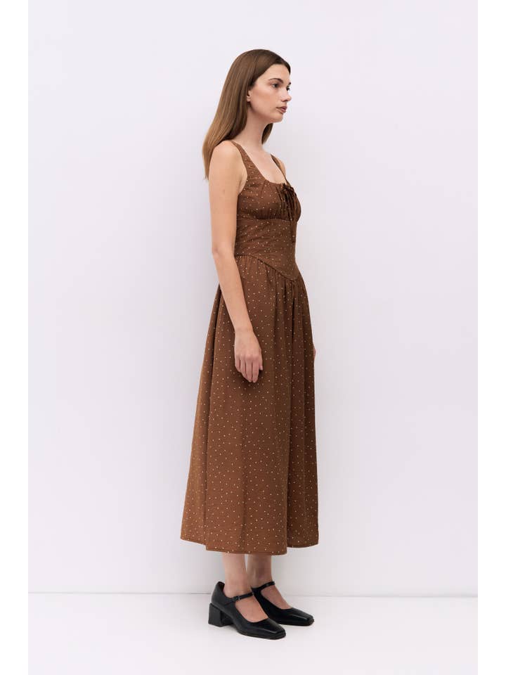 All Row - Wholesale Dress - Women's - The Melinda Dress | Polka Dot Milkmaid Dress9