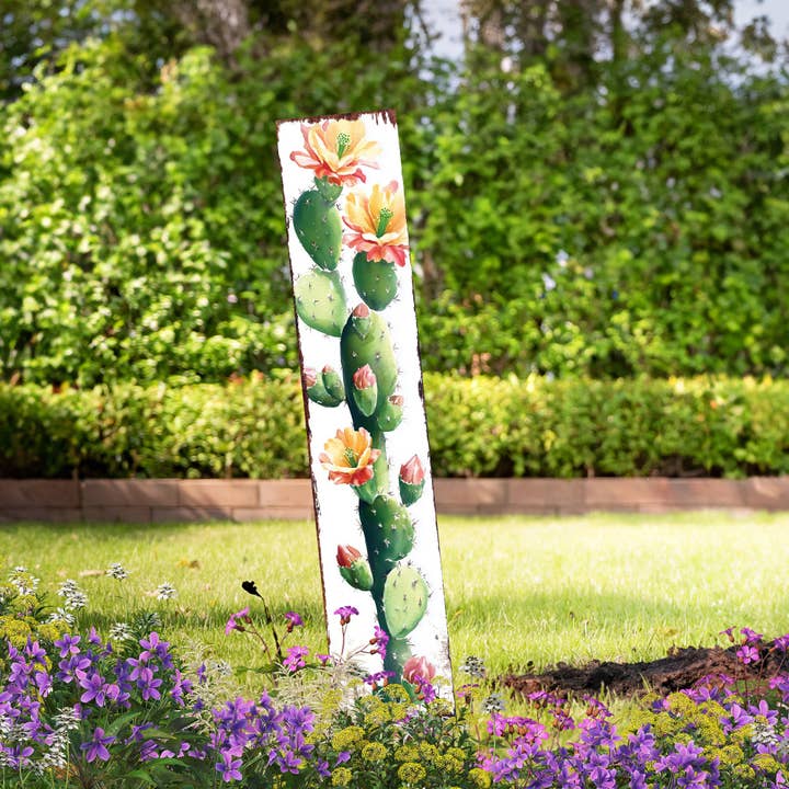 TX USA Corporation - Wholesale Garden/lawn stake - Summer Cactus Garden Stake | Vibrant Watercolor Outdoor Farmhouse Decor5