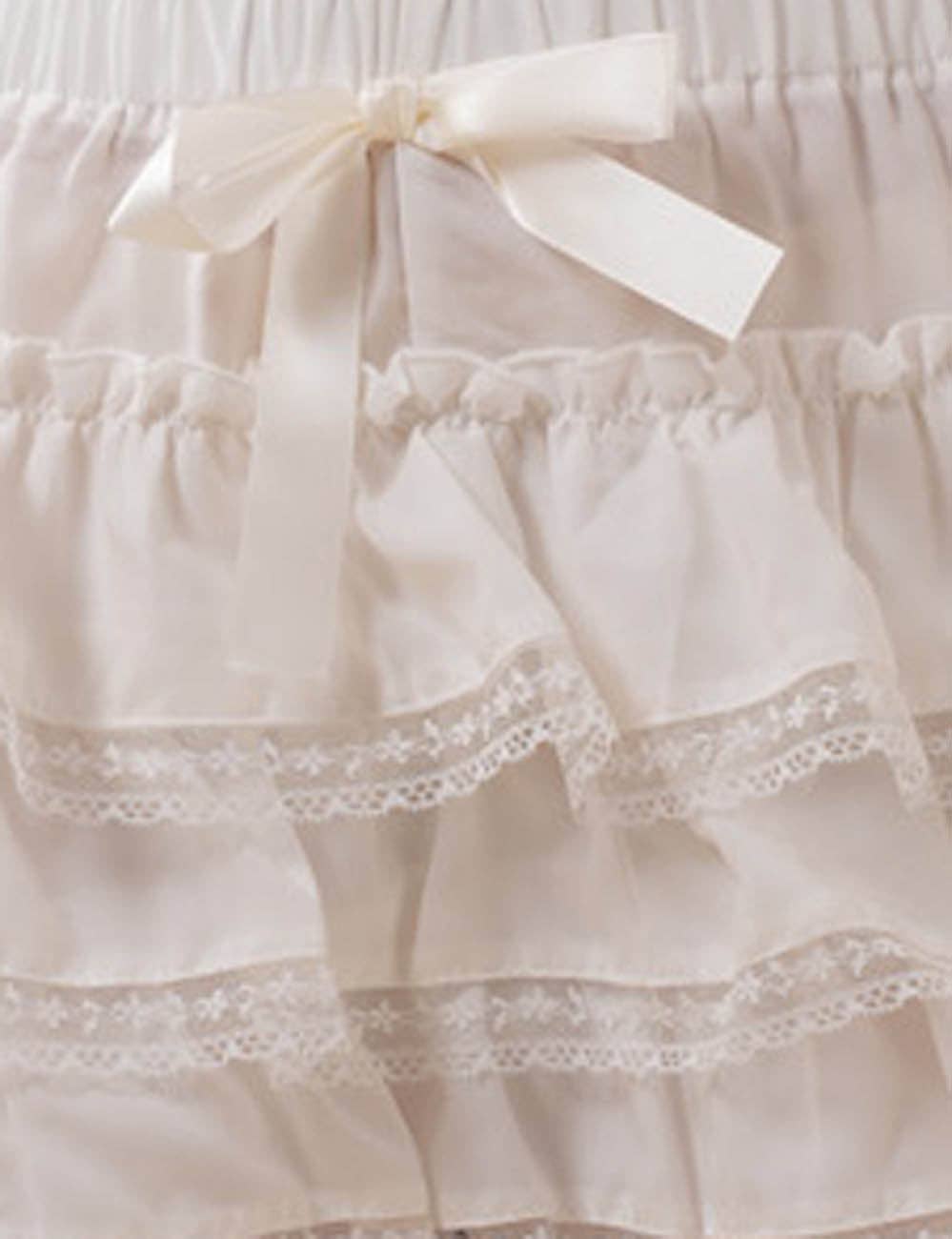 White Ladies Color Block Ruffle Lace Bowknots Pumpkin Shorts for wholesale on Faire7