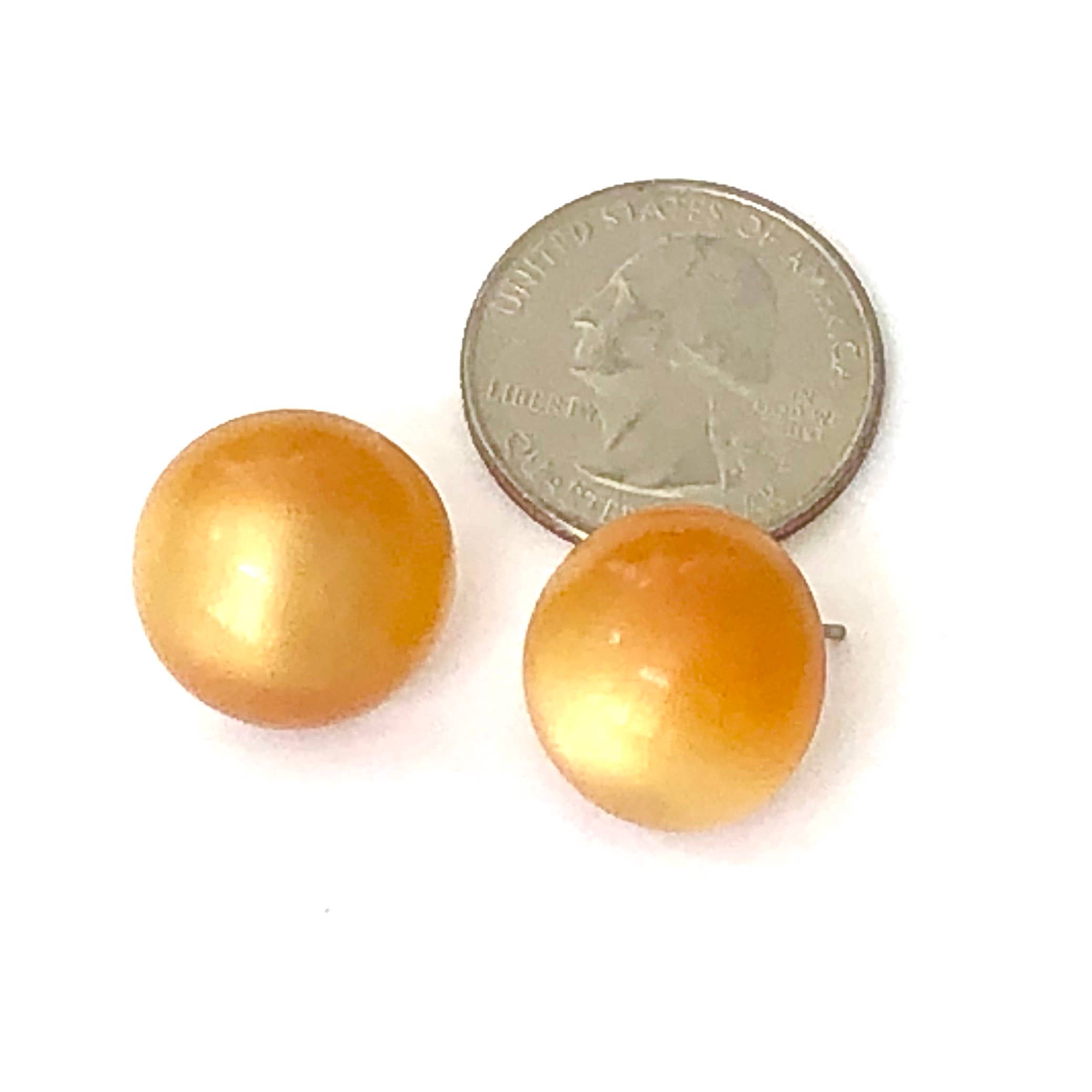 Leetie Lovendale - Vente Clous d'oreille - Boucles d'oreilles boutons rétro Moonglow Orange5