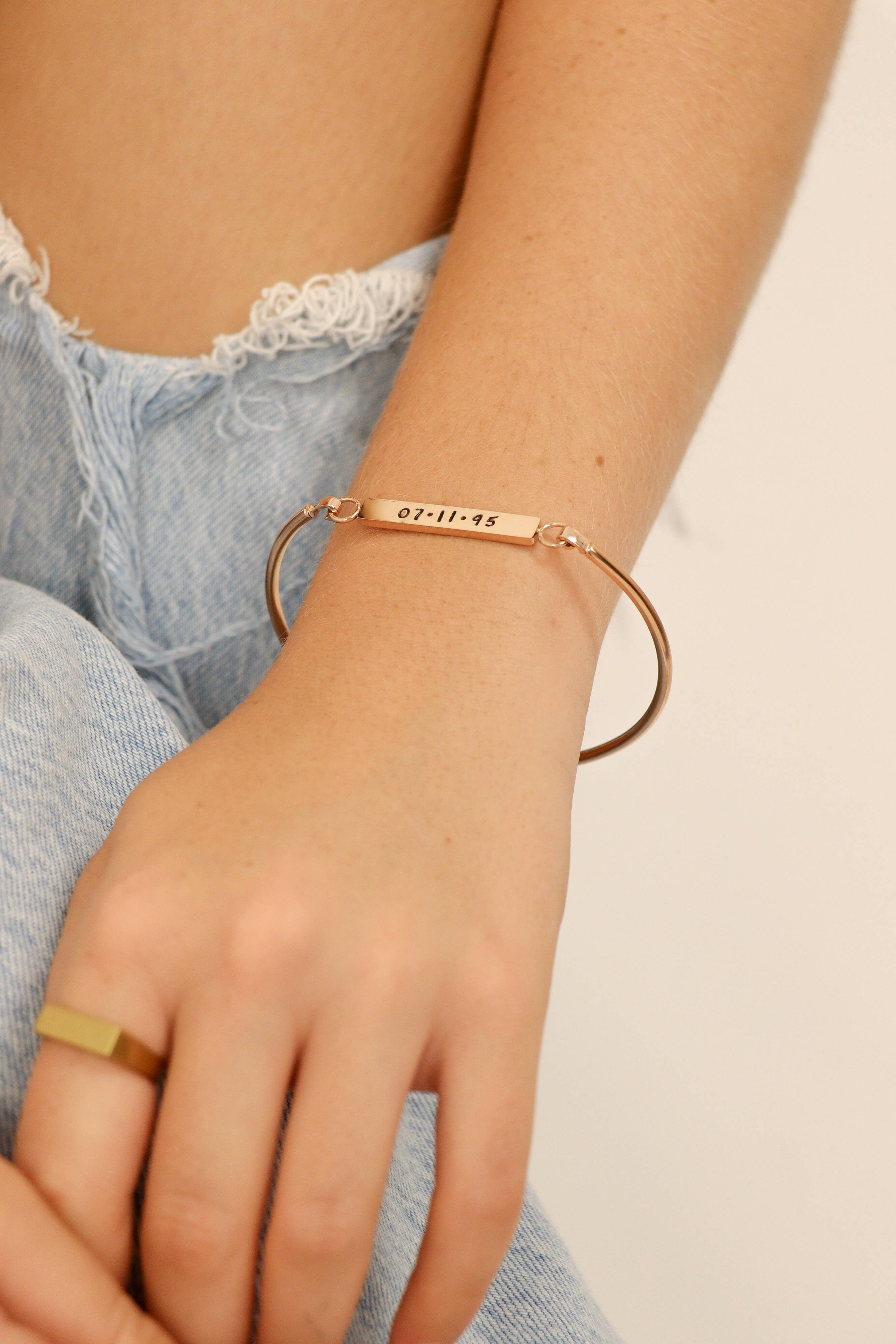 WJW – wholesale Manschettarmband – Armband i rostfritt stål med flat, blank stång4