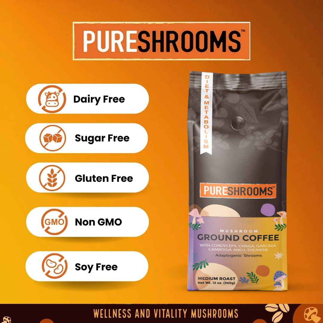 PureShrooms Inc. - Vente Café moulu - Café Moulu aux Champignons PureShrooms Energize 340g4