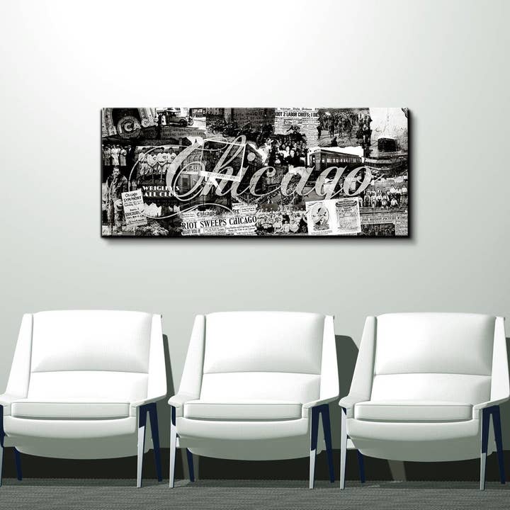 Chicago' Canvas Wall Art for wholesale by Ready2hangart, Inc.