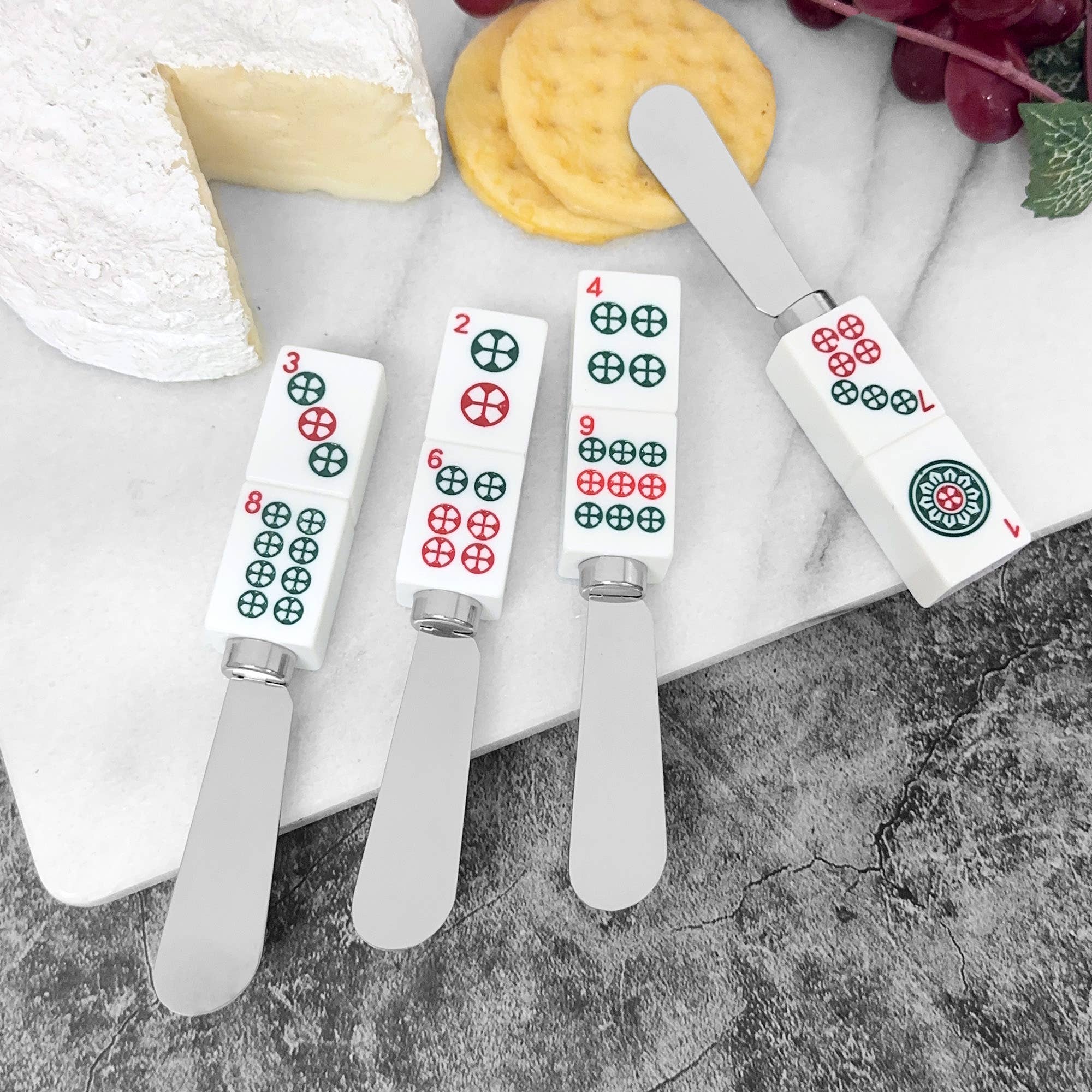 Supreme Housewares - Wholesale Cheese Spreader - Mahjong Circular Serenity Resin Cheese Spreader6