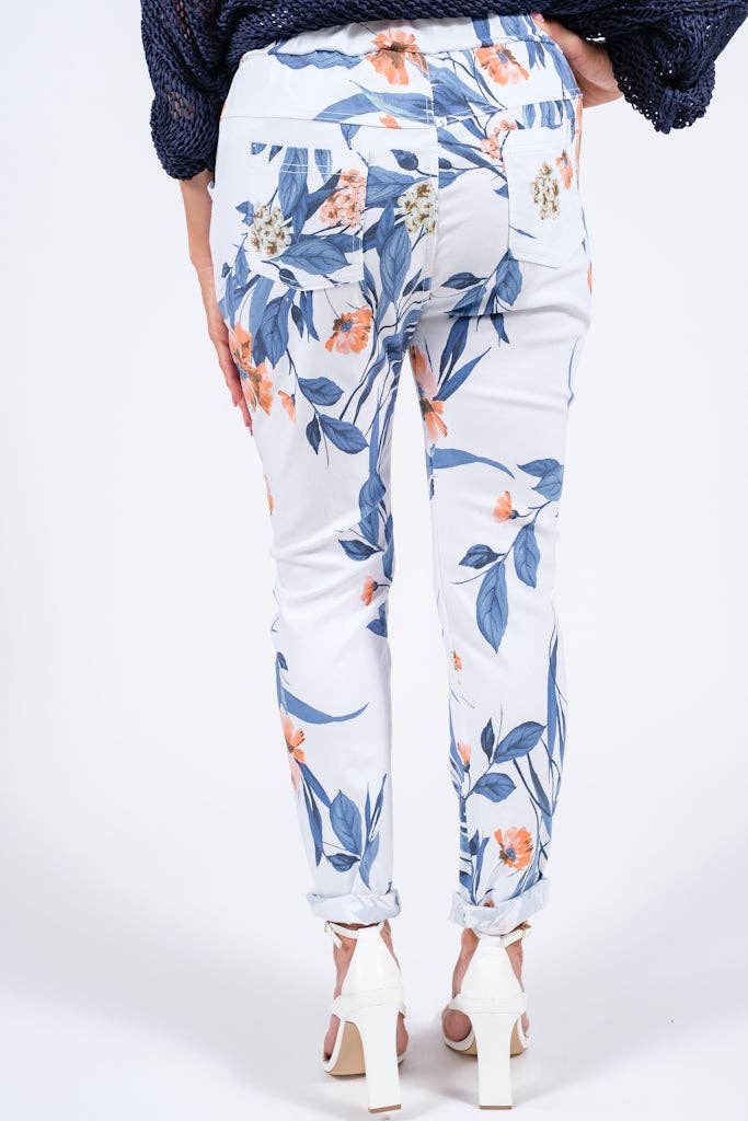 TINA Stephens Italy/Tees By Tina – Großhandel Hose – Damen – Roseann Hose mit Blumendruck (PL710F)6