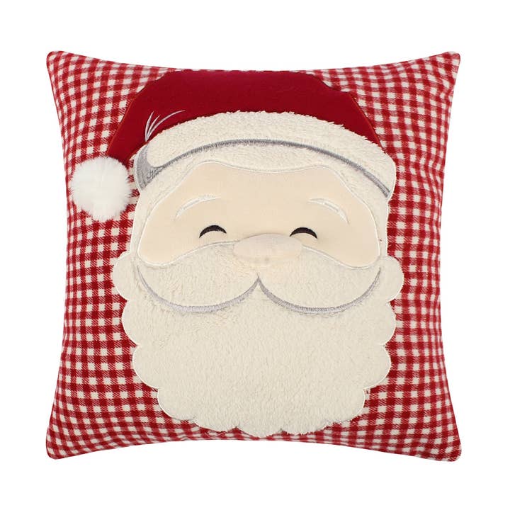 Levtex Home - Wholesale Throw/Decorative Pillow - Peppermint Plaid Santa Applique Throw Pillow0