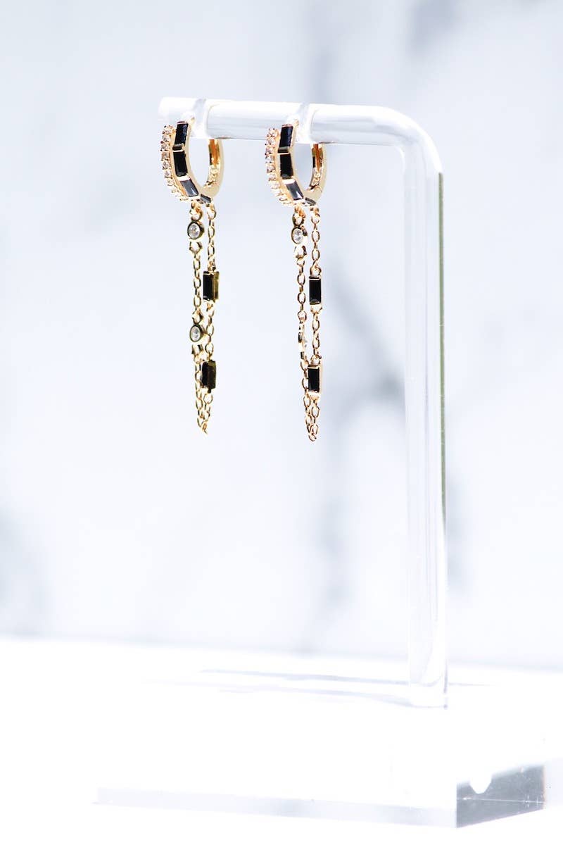 Native Gem - Wholesale Huggie Earrings - Orion Earrings- Black Onyx3