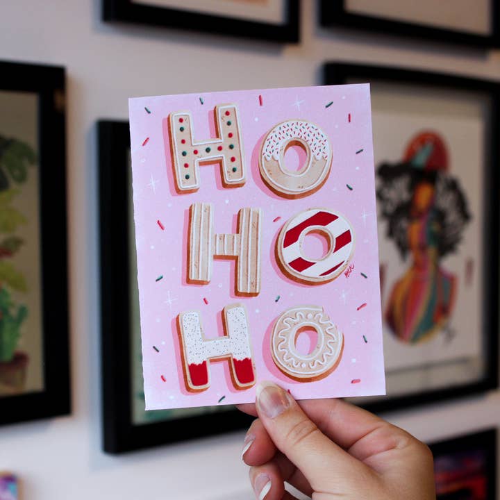 Christmas Card Hohoho for wholesale by Betina C Koche