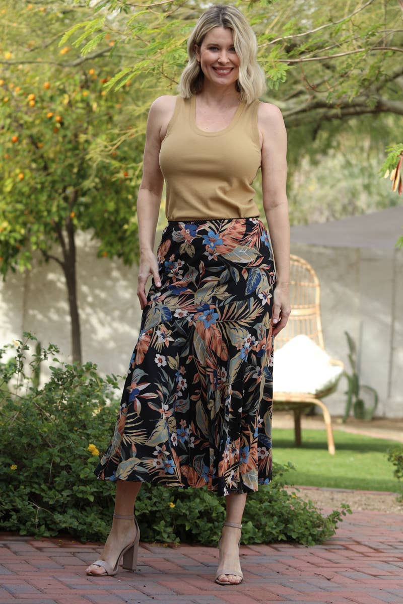 Nostalgia - Venta al por mayor Falda - Mujer - FALDA LARGA CON CORTE SESGADO G6200-A878