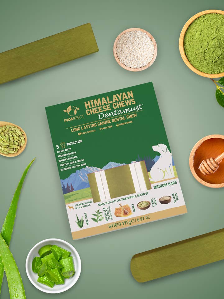 Pawfect Dentamust Bars Aloë Vera Medium 195 gr. voor wholesale door Finest Petfoods