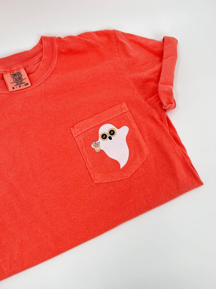 Strawberry Lemonade Boo Pocket Tee for wholesale by Ellie Jade Co