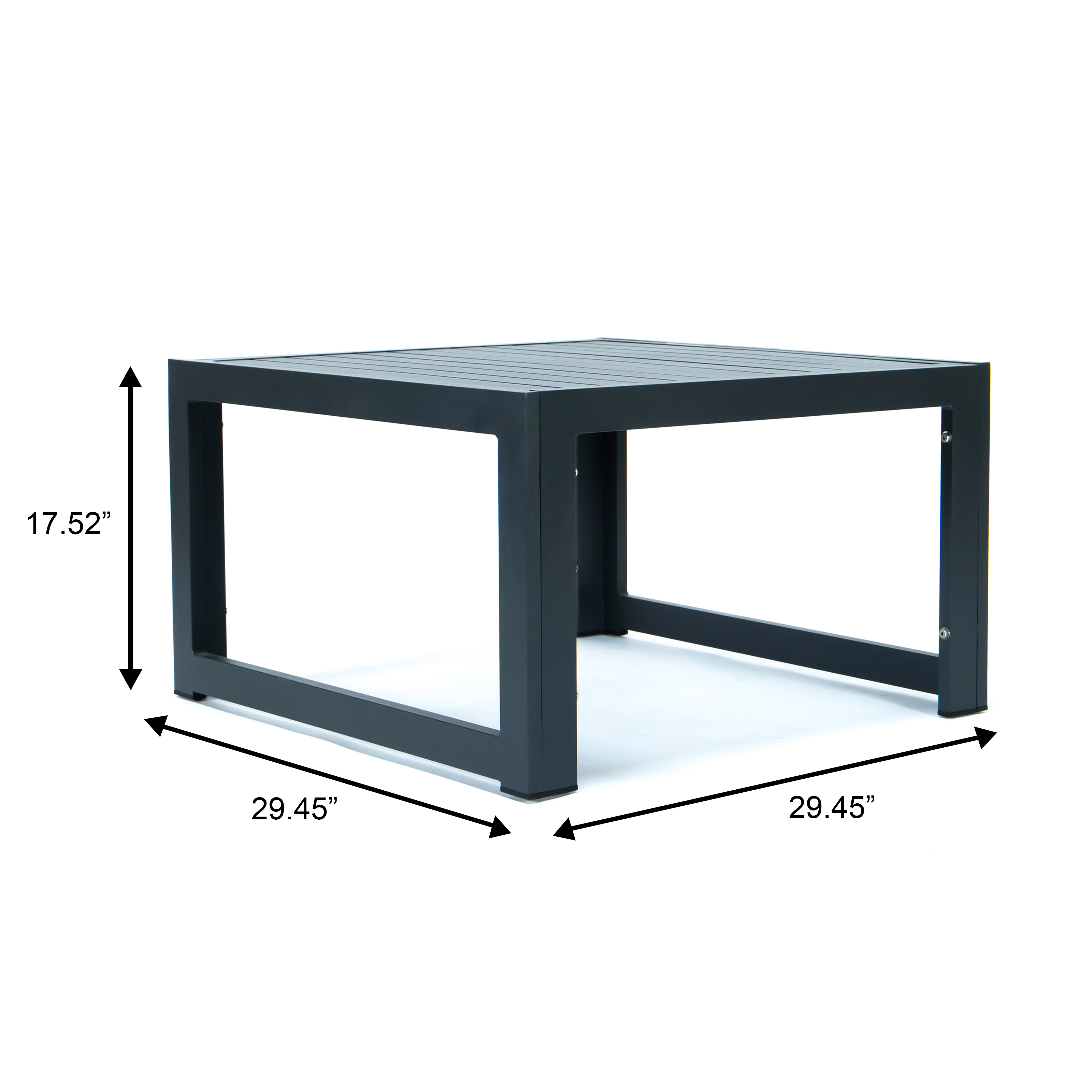 LeisureMod - Wholesale Patio Table - Chelsea Aluminum Patio Coffee Table5