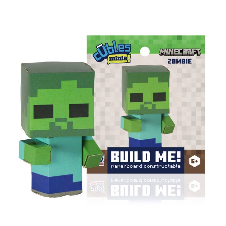 Minecraft | Zombie Cuble Mini for wholesale by Cubles | Paperboard Character Kits