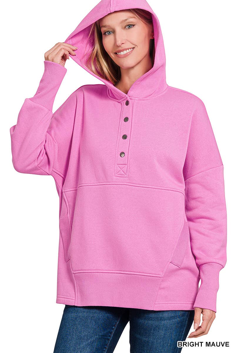 Vanilla Monkey – wholesale Hoodie - Dam – Fleece-tröjor med huva med halv snäppknapp5