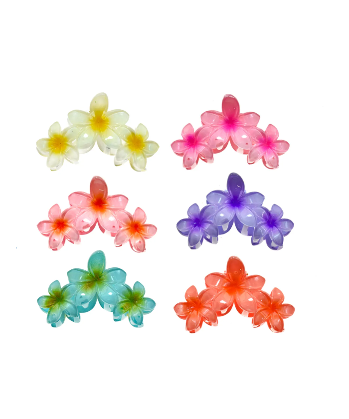 DK Hawaii - Wholesale Hair Clip - Women's - Triple Plumeria Flower Hair Clip2