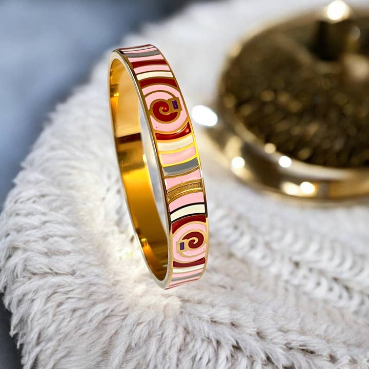 Armreif "SOLARYN" aus emailliertem Edelstahl für den Großhandel von TOURMALYN