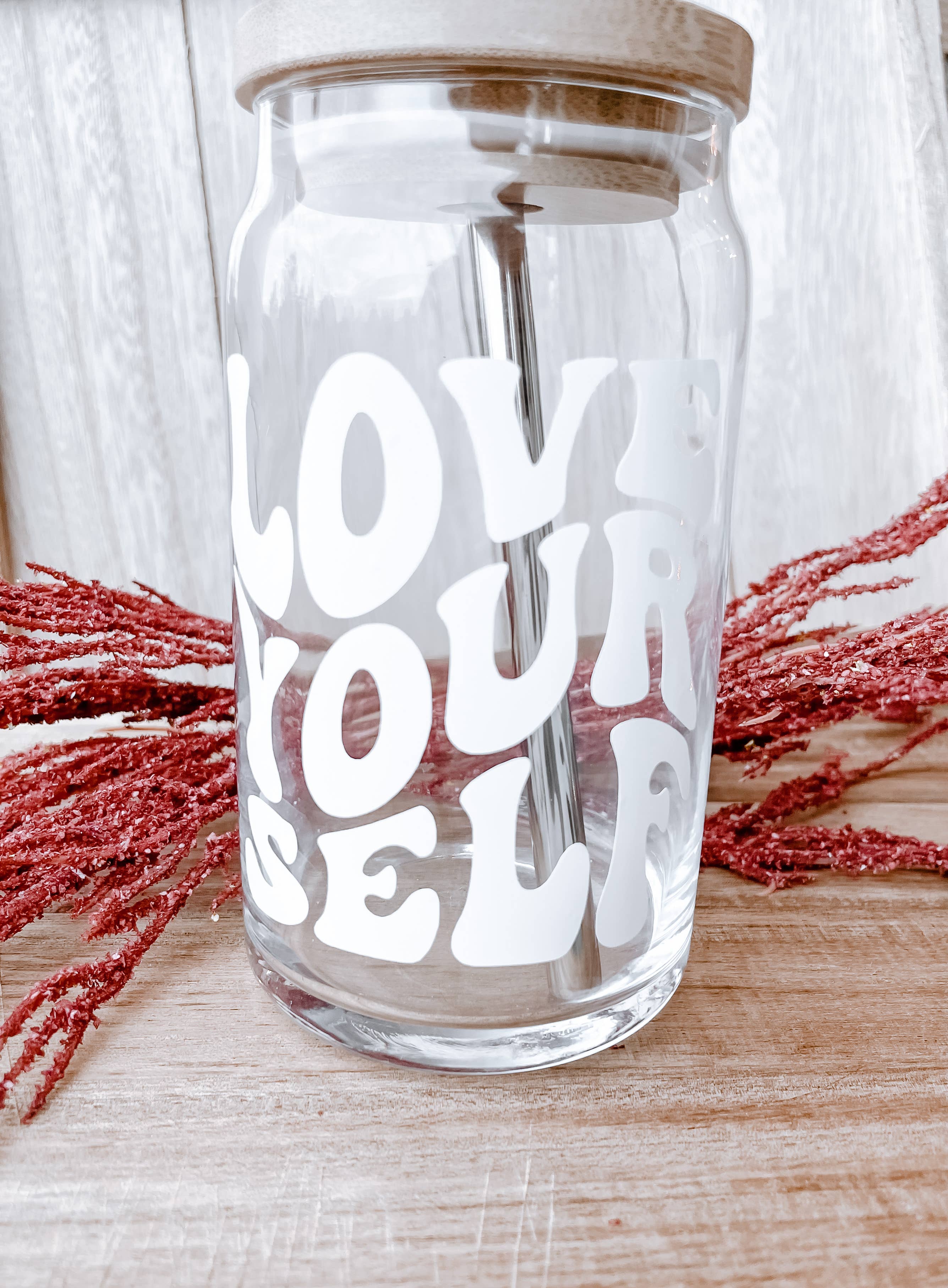 Wild Souls Co - Wholesale Drinking Glass/Cup - Love Yourself | Self Love | Coffee Beer Glass Mug Valentines2