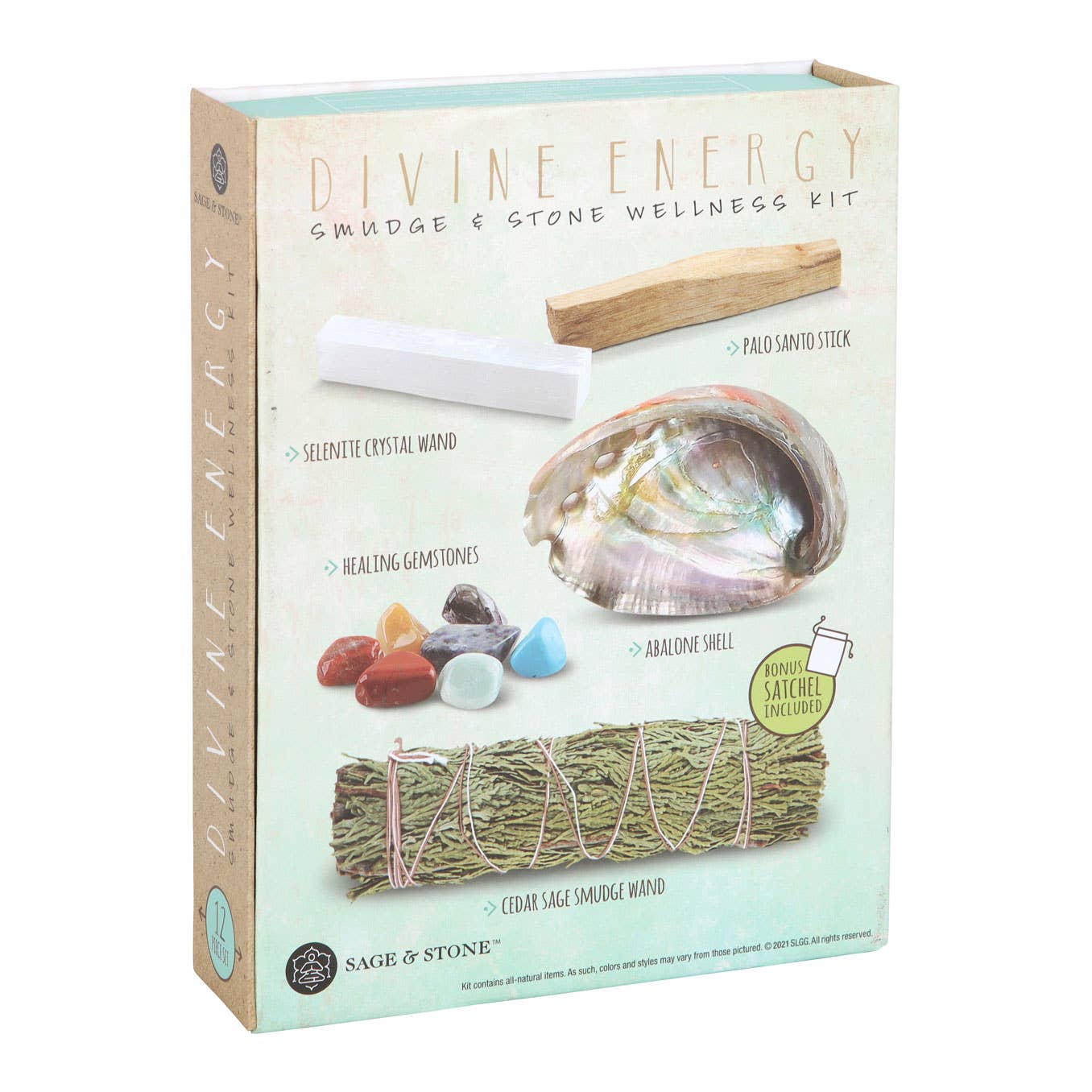 Something Different Wholesale - Vente Accessoire de méditation - Kit de bien-être Smudge and Stone Divine Energy2