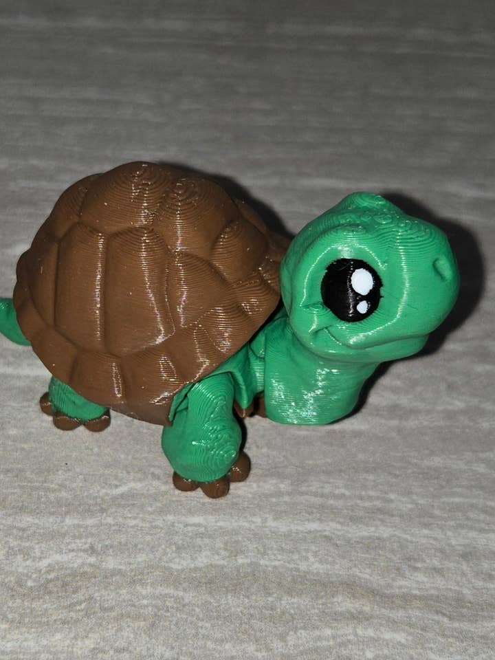 3D-gedruckte Mini-Schildkröte | Gelenkige Figur | Flexi-Tier für den Großhandel von Cosmic 3D Creations