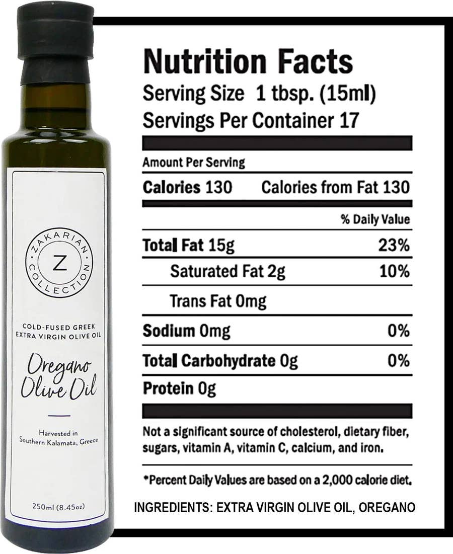 Zakarian Collection - Wholesale Olive Oil - Ultra-Premium Oregano Extra Virgin Olive Oil - 250ml1