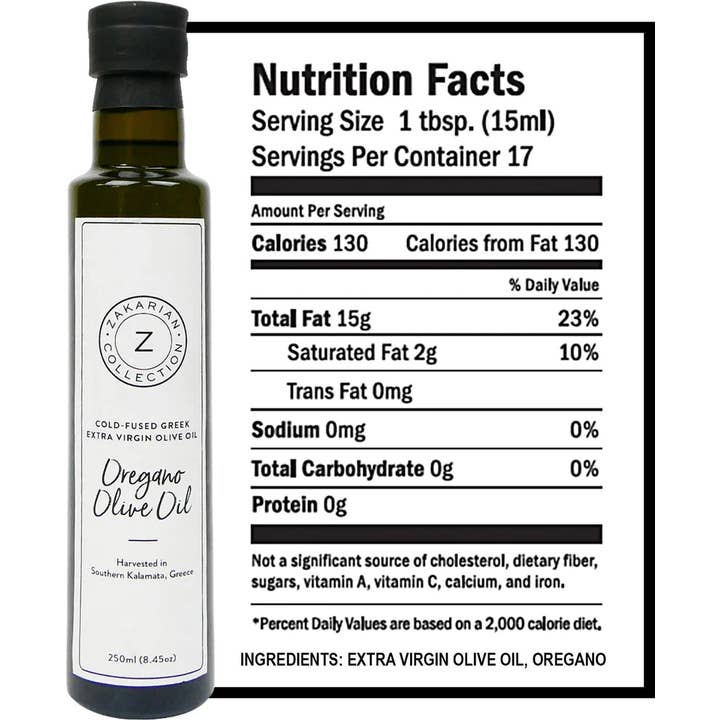 Zakarian Collection - Wholesale Olive Oil - Ultra-Premium Oregano Extra Virgin Olive Oil - 250ml1