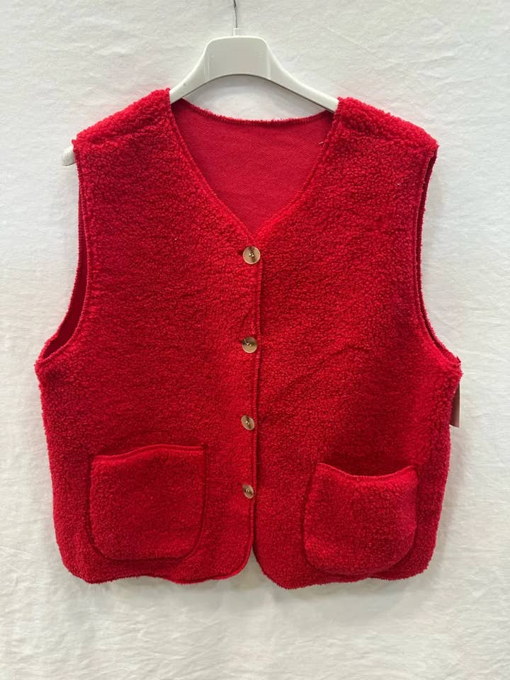 Mimi & Gogo - Vente Veste sans manches – femme - Gilet moumoute sans manches @6108_GiMoumoute13