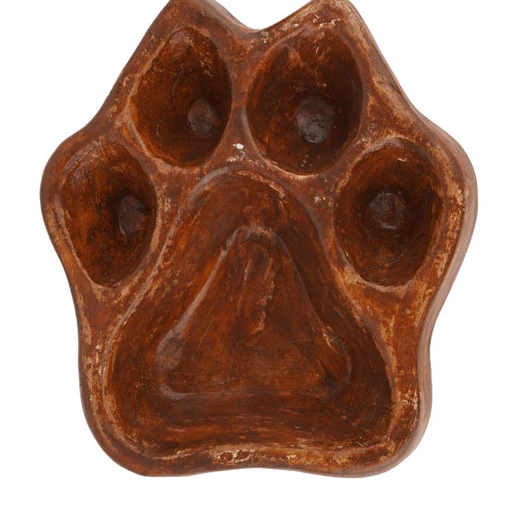 My Amigos Imports - Wholesale Candle Holder - CLEARANCE-Clay Dog Paw Vessel-Bowl-7x8 in-Candle-3 Colors11
