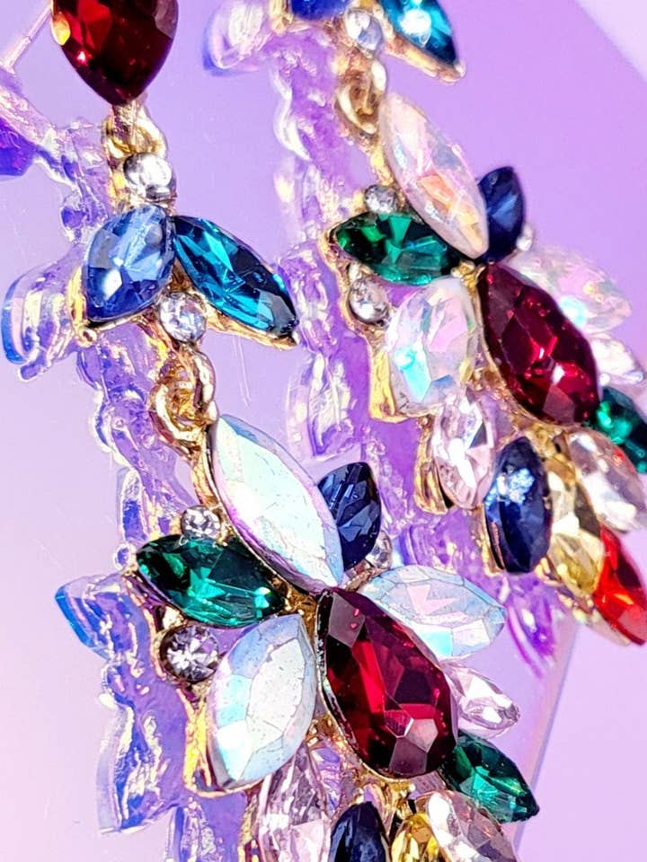 Riviera Kristall-Tropfen-Ohrringe mit Anhänger für den Großhandel von Arya Jewellery Wholesale