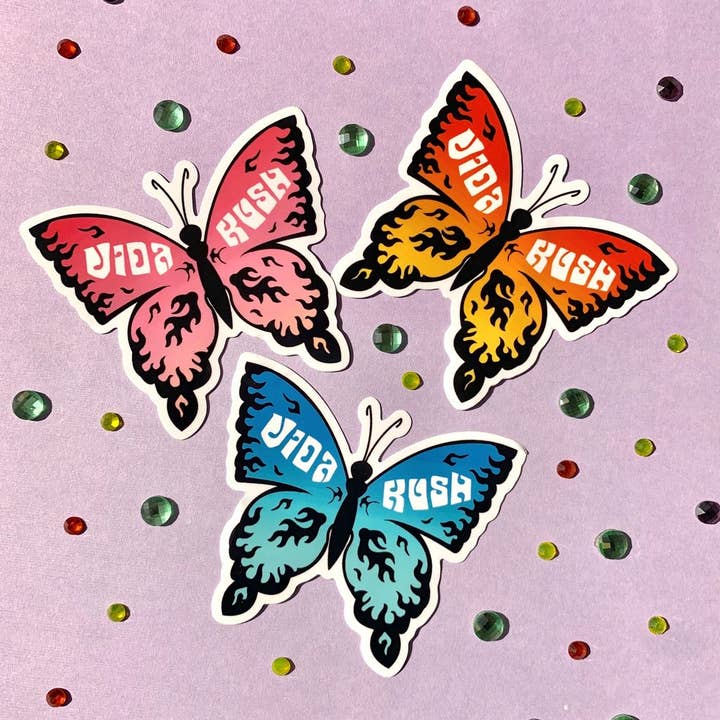 Pack de 3 autocollants Butterflame pour la vente par VidaKush