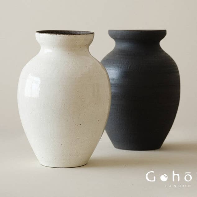 Gohobi Vaso Grande Zen Fatto a Mano in Stile Giapponese Wabi Sabi 011 per la vendita all'ingrosso da parte di Gohobi (We cover U.S. import duties)